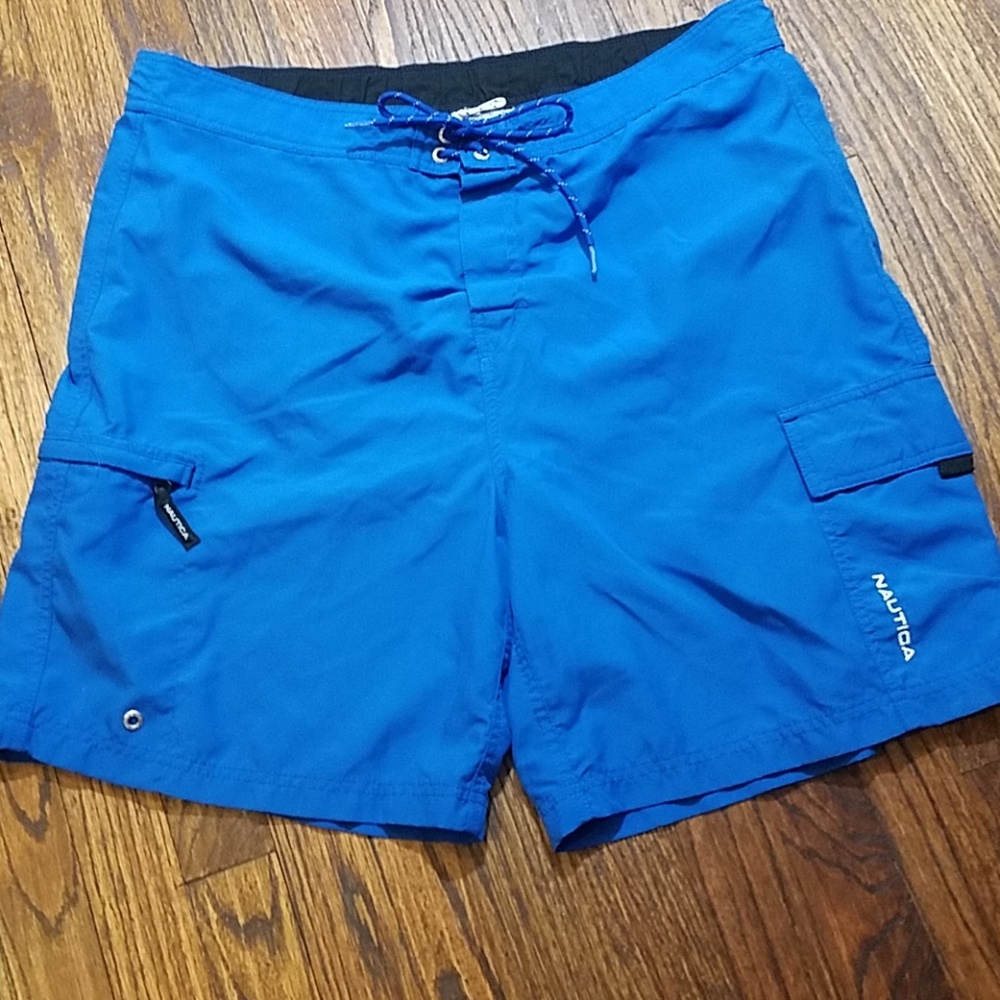 (L) Nautica Royal Blue Swim Trunks